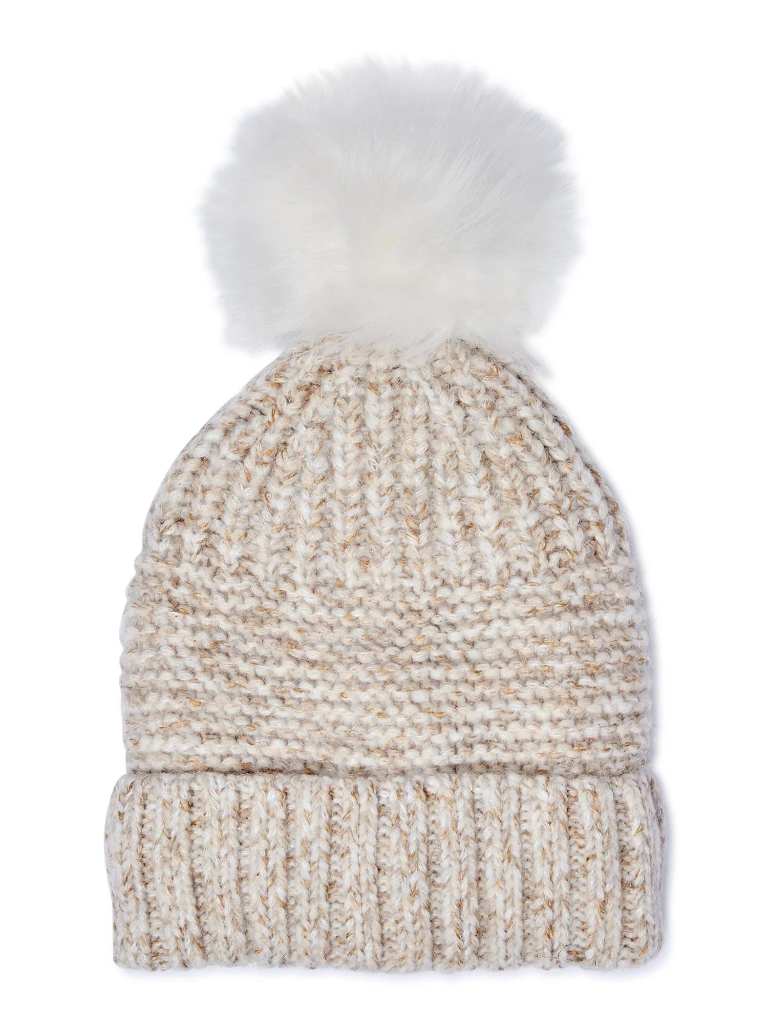 Time and Tru Women's Knit Hat with Pom Pom - Walmart.com | Walmart (US)