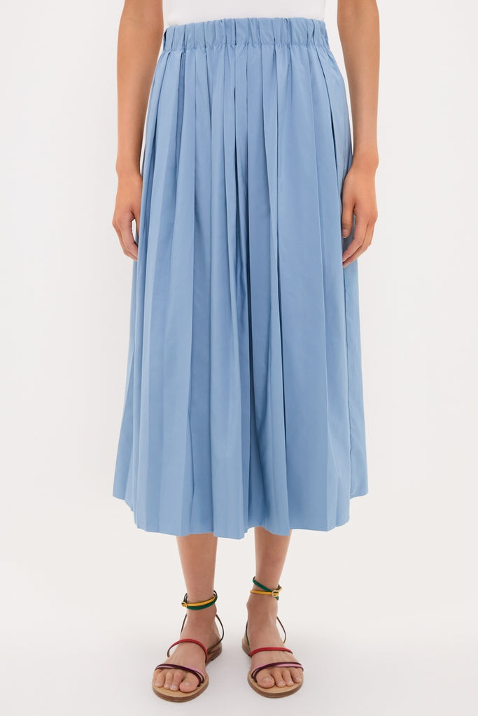 Blue Fog Pleated Dixon Midi Skirt | Tuckernuck (US)