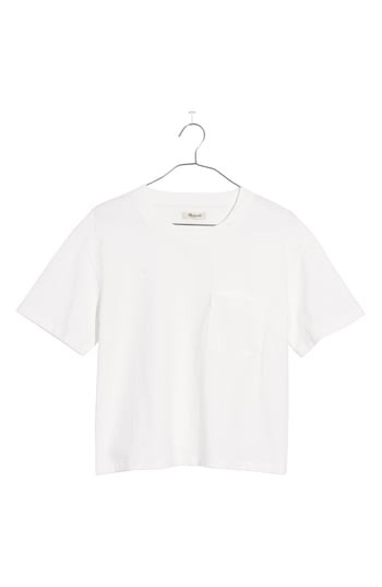 Women's Madewell Easy Crop Tee, Size XX-Small - White | Nordstrom