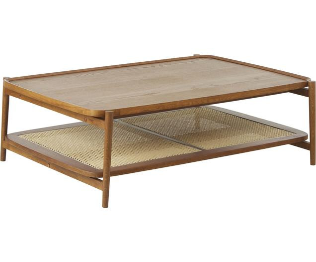 Table basse bois de chêne et cannage Libby | WestwingNow | WestwingNow EU