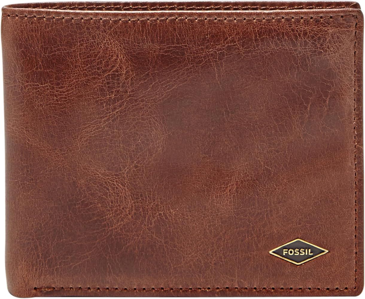Fossil Men's Ryan RFID-Blocking Leather Bifold Wallet with Flip ID Window for Men | Amazon (US)