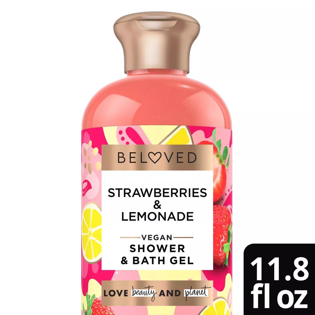 Beloved Shower & Bath Gel Body Wash - Strawberries & Lemonade - 11.8 fl oz | Target