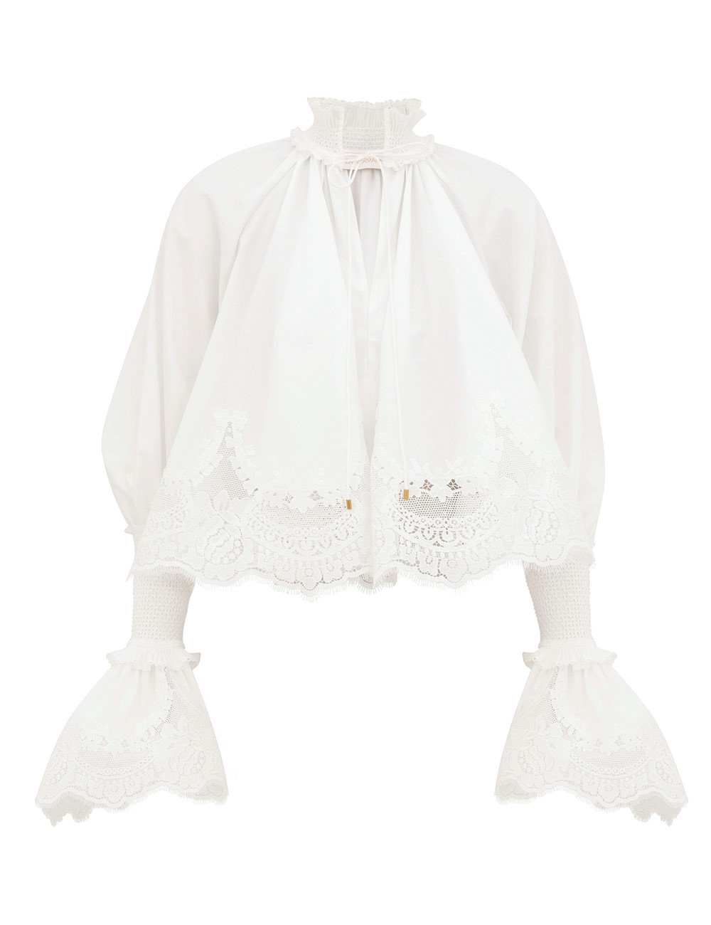Alchemy Shirred Blouse - Ivory | ZIMMERMANN (US, CA, EU, MENA)
