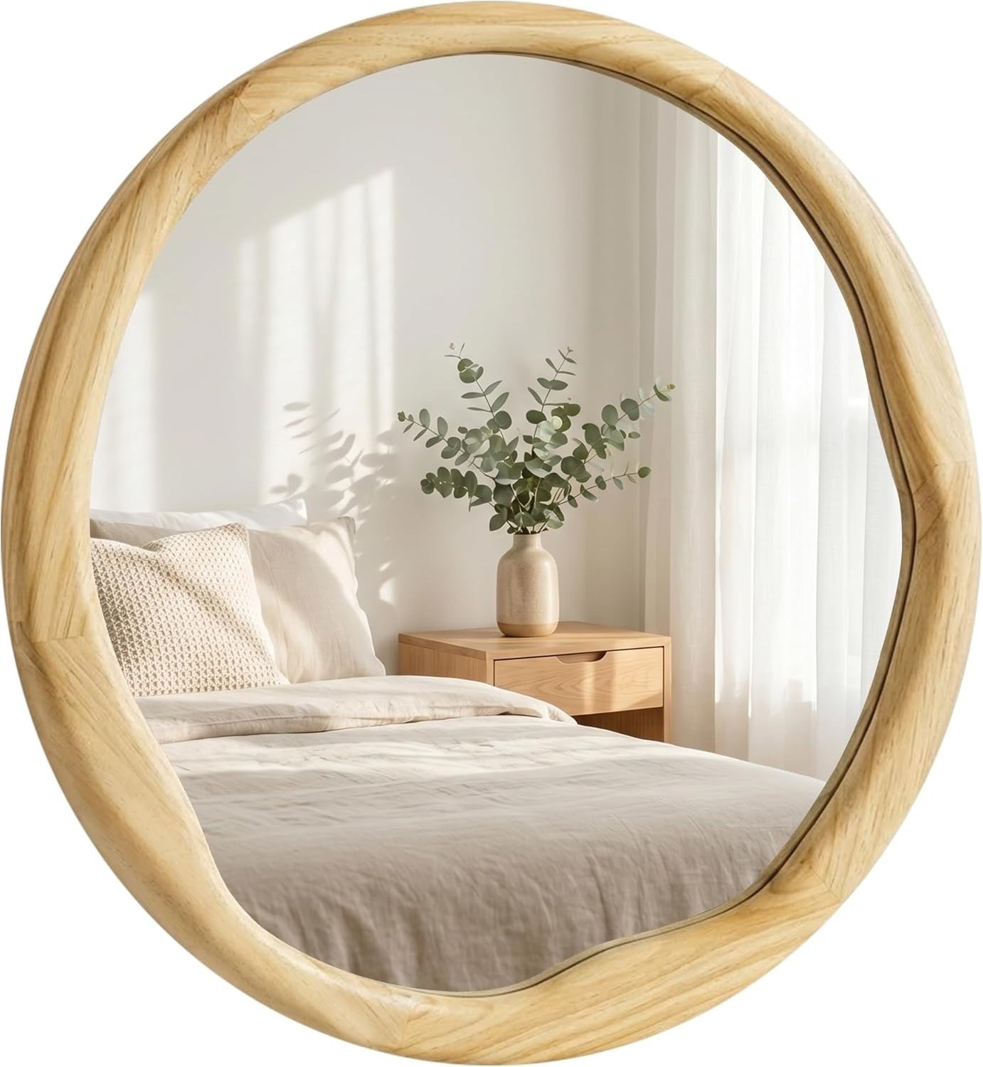 Beautiful #lightwood #mirror #homedecor