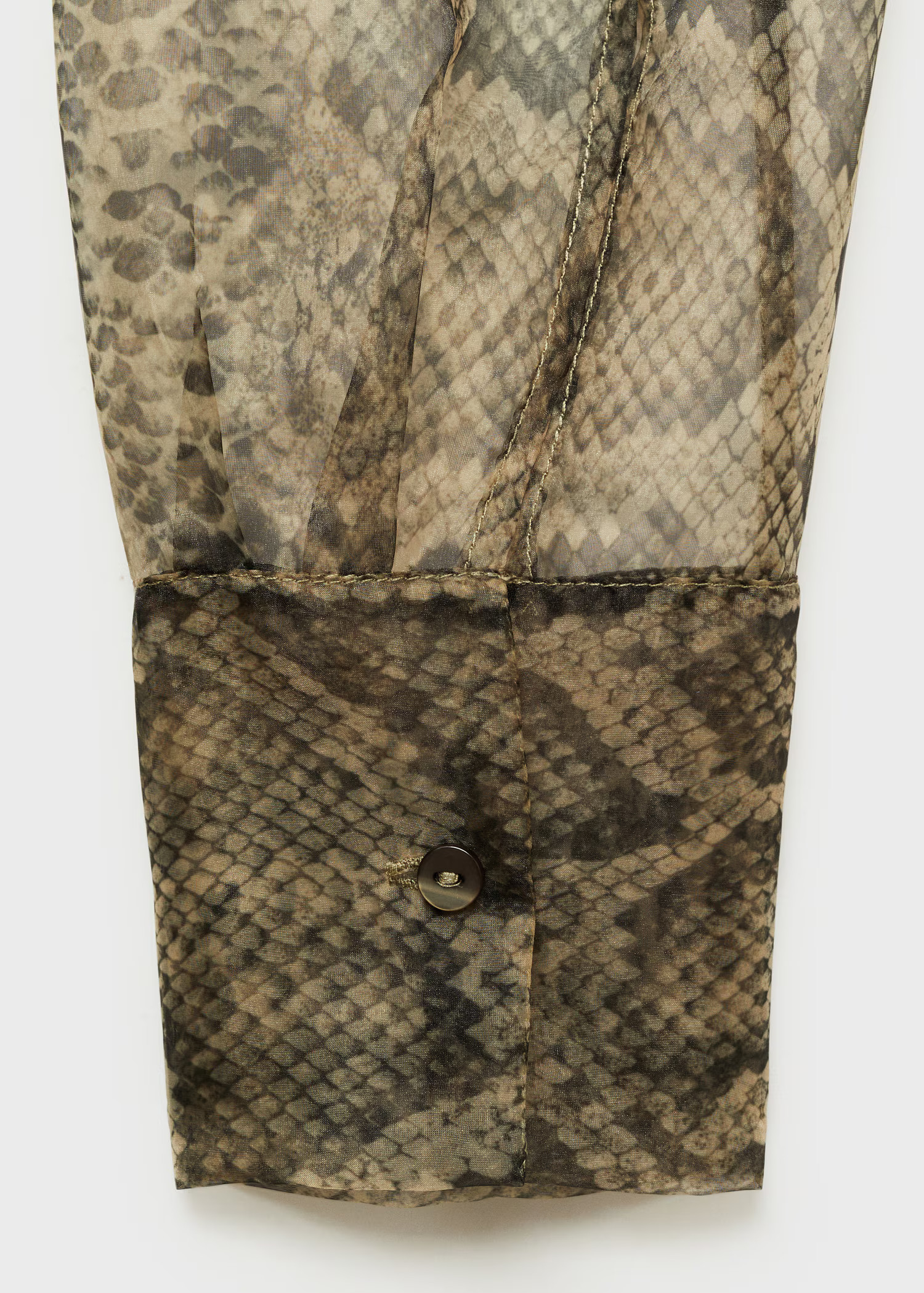 Animal print semi-transparent organza shirt - Women | MANGO USA | Mango (US/MX/AU)