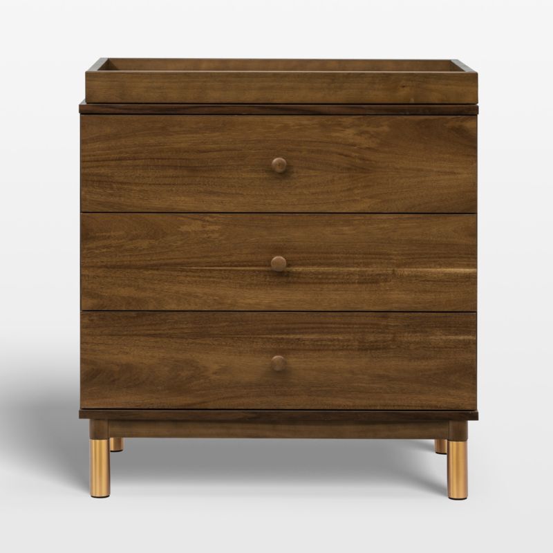 Babyletto Gelato Natural Walnut Wood 3-Drawer Dresser with Removable Changing Tray + Reviews | Cr... | Crate & Barrel