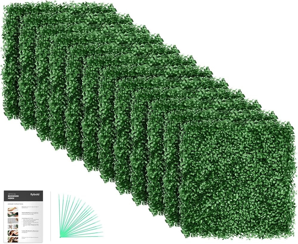 flybold Grass Wall Panels 20” x 20” Pack of 12 - Grass Backdrop Greenery Wall with UV Protect... | Amazon (CA)