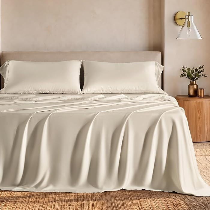 EverGrace Tencel\u2122 Sheet Set, Breathable & Cooling, Cal.King, Bone | Amazon (US)