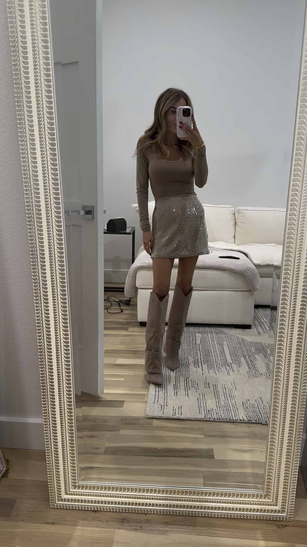 Amazon scoop neck top size xs long sleeve and seamless sequin skirt size xxs holiday outfit idea, Amazon fashion, sequin skirt 

#LTKFindsUnder50 #LTKHoliday #LTKFindsUnder100