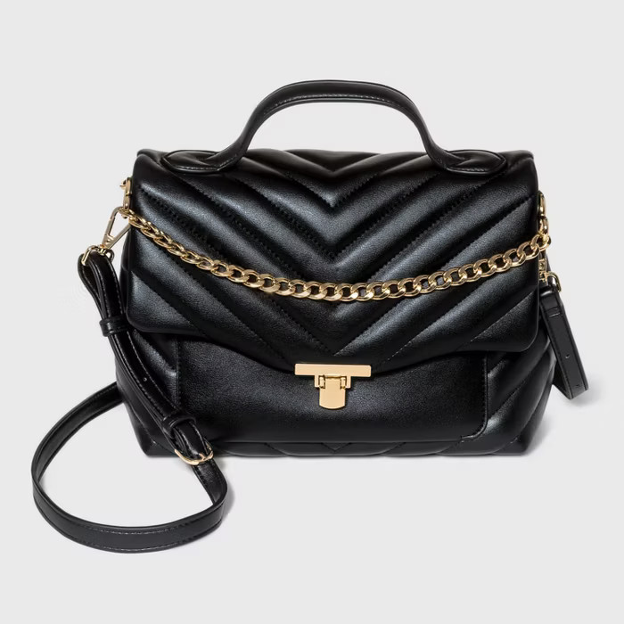 Quilted Top Handle Satchel Handbag - A New Day™ | Target
