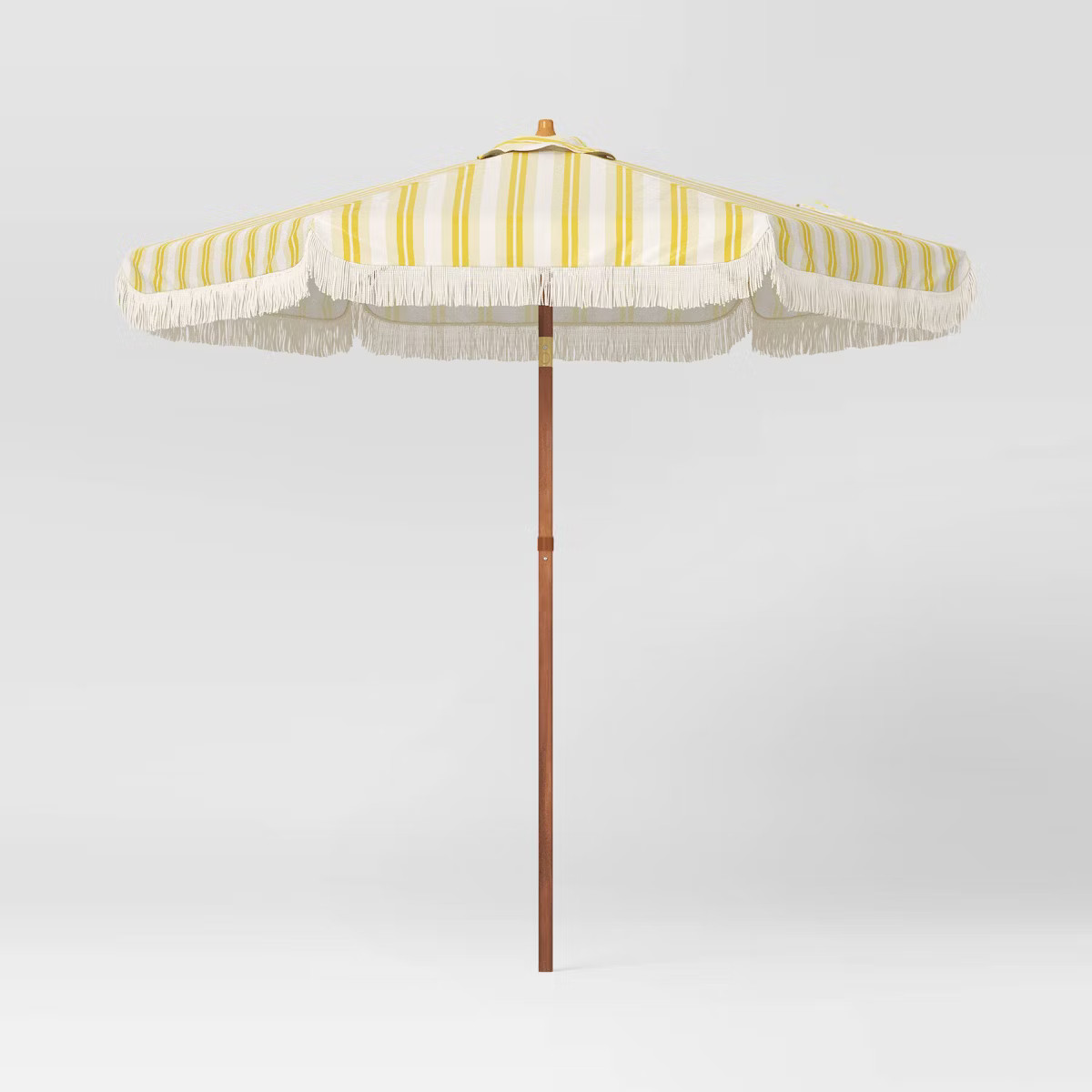 7.5' Round Scalloped Umbrella with Fringe Spiaggia Stripe - Threshold™ | Target