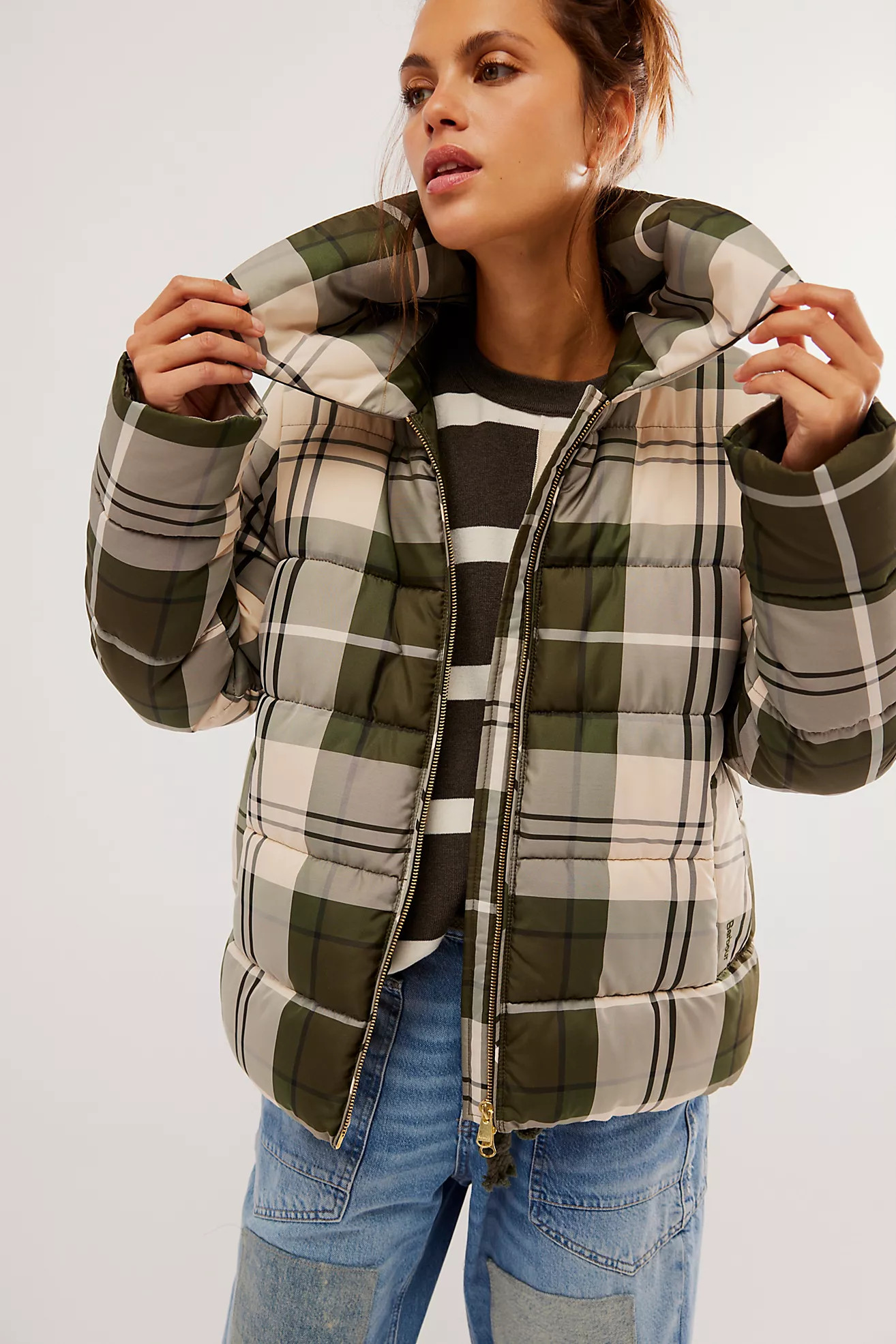 Barbour Tartan Quilted Jacket | Free People (Global - UK&FR Excluded)