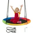 Goplus 40'' Flying Saucer Tree Swing Indoor Outdoor Play Set Swing for Kids colorful | Walmart (US)
