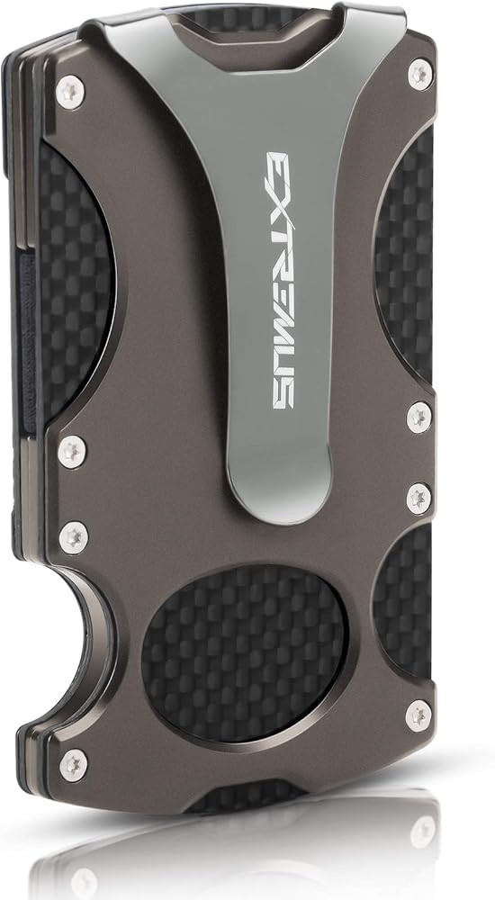 Extremus Tactical Wallet, Carbon Fiber Wallet, Money Clip, RFID Blocking Technology, Carbon Fiber... | Amazon (US)