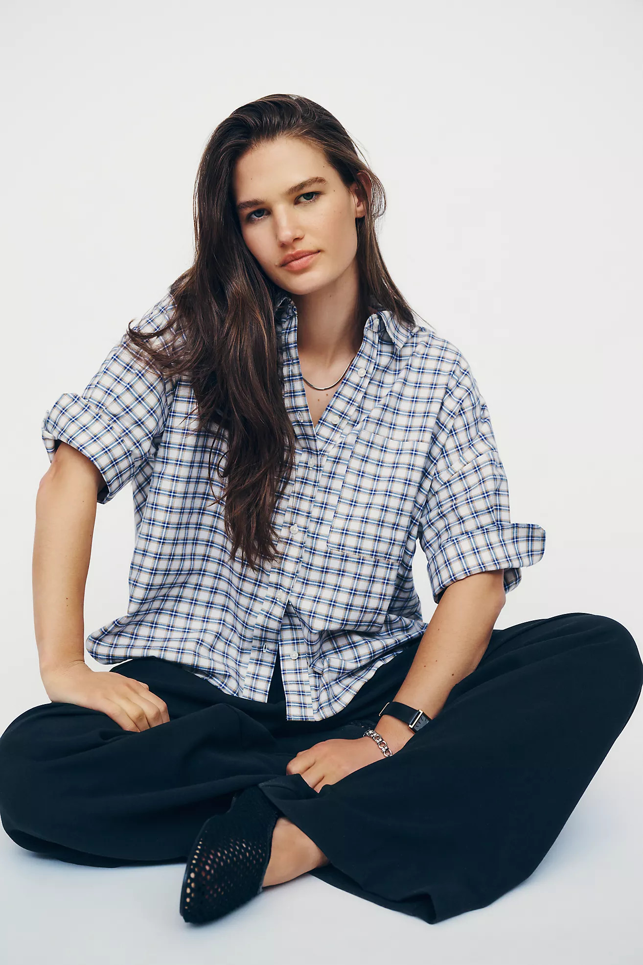 Maeve Mabel Boxy Oxford Shirt | Anthropologie (US)