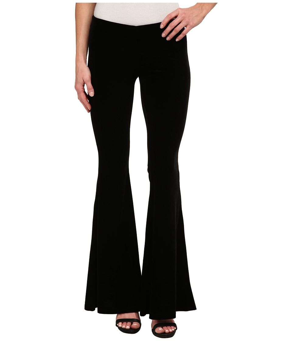 Free People - Solid Velvet Flare Pants (Black) Women's Casual Pants | 6pm