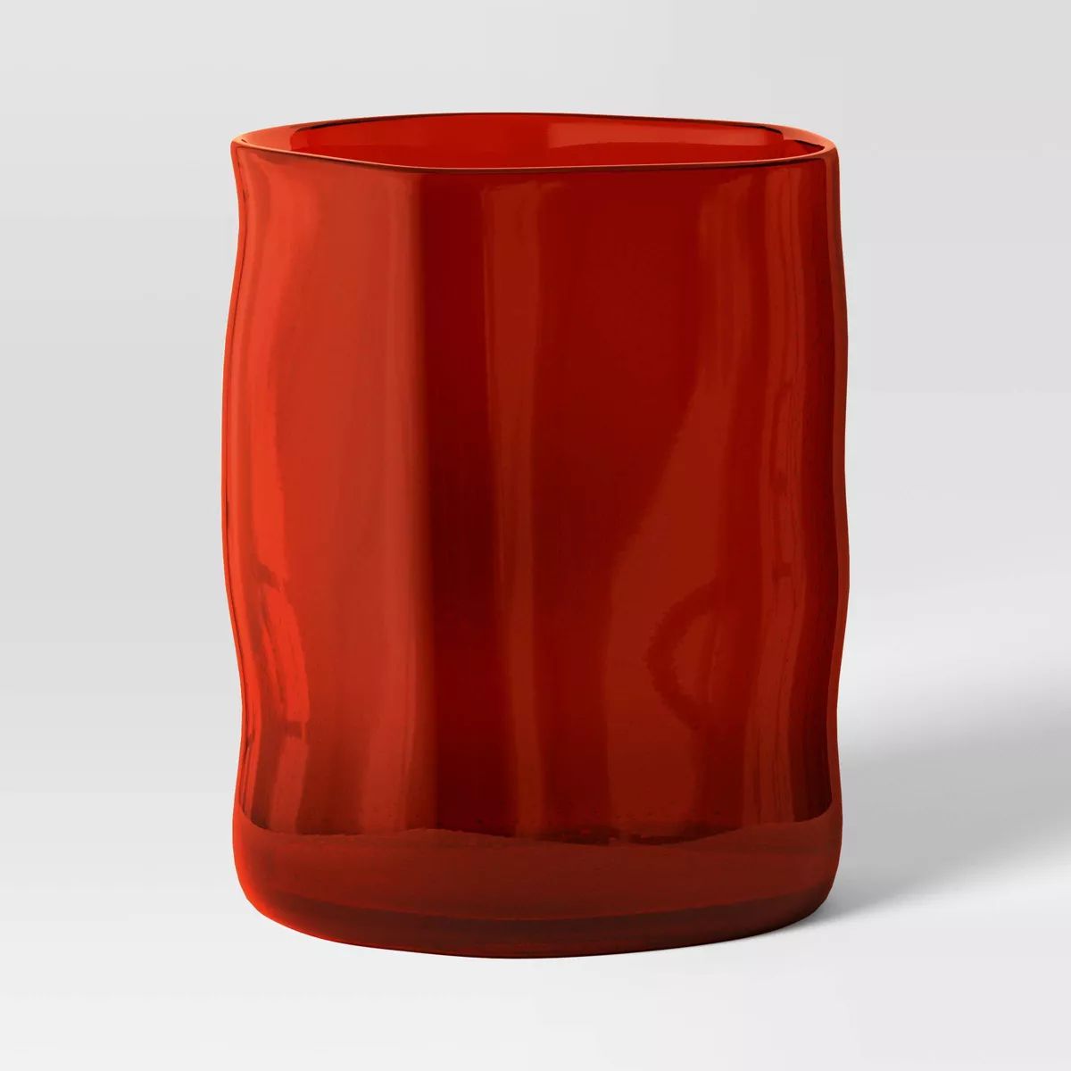 Small Glass Hurricane Pillar Candle Holder Red - Threshold™ | Target
