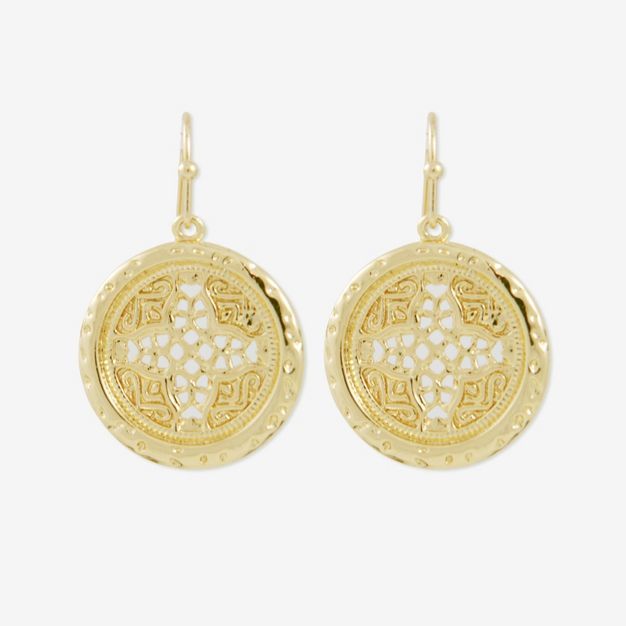 Sanctuary Project Round Rosette Medallion Coin Earrings Gold | Target
