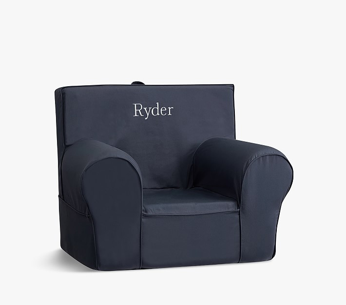 Dark Blue Twill Anywhere Chair&amp;#174; | Pottery Barn Kids