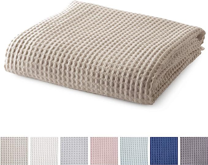 Great Bay Home 100% Cotton Waffle Weave Thermal Blanket. Super Soft Season Layering. Mikala Colle... | Amazon (US)