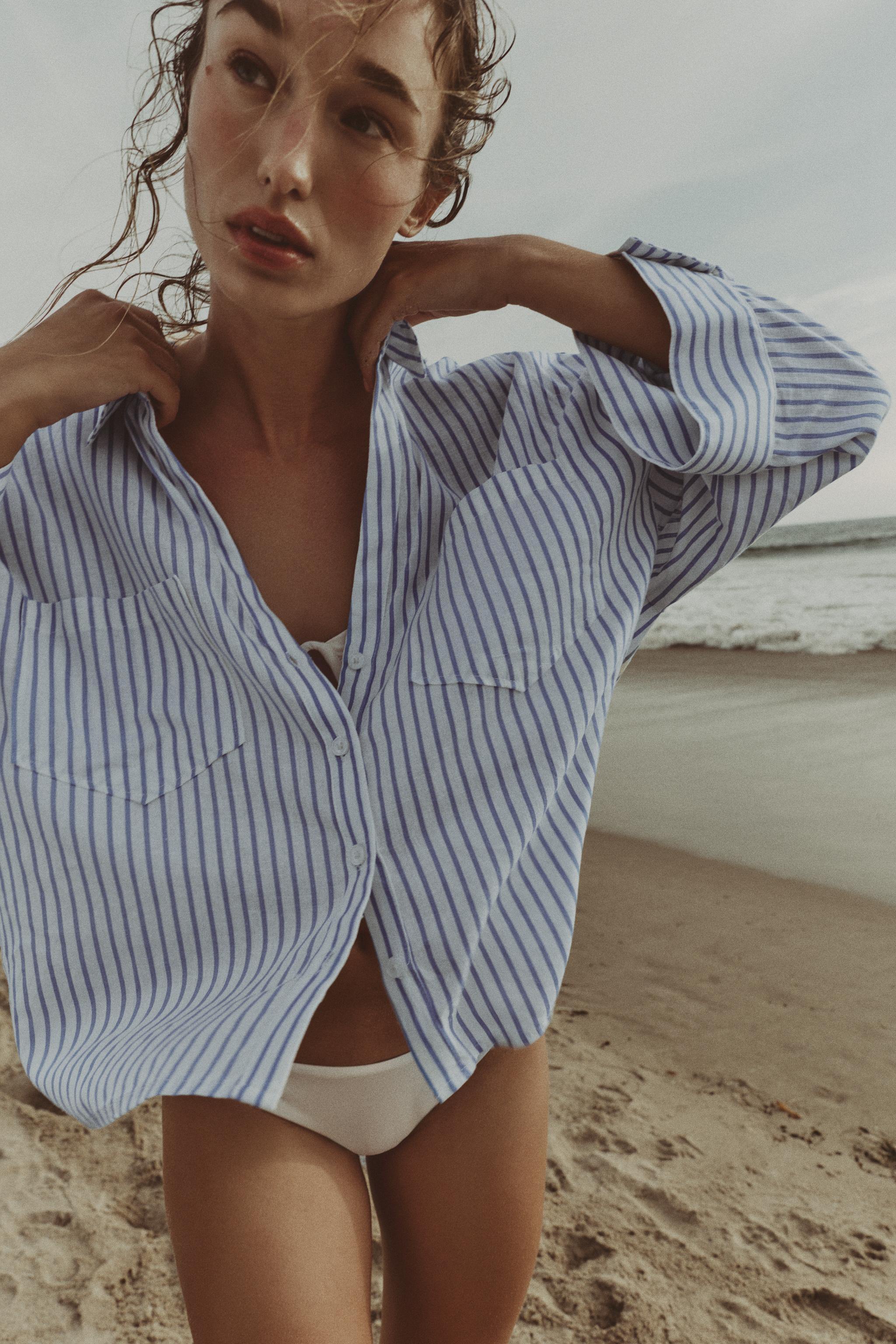 FLOWING LINEN BLEND SHIRT | Zara UK