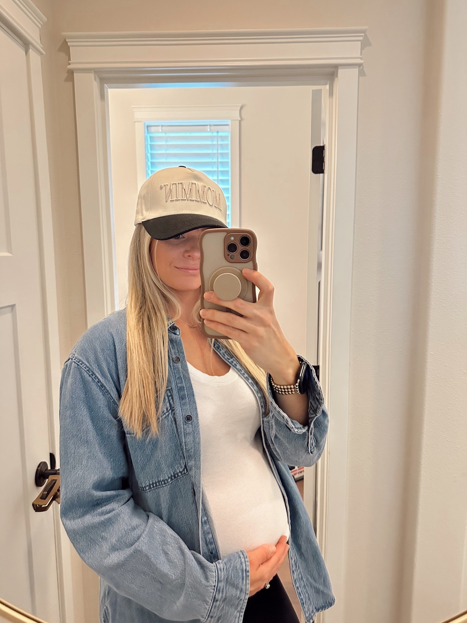 Just out here mommin’ in my favorite hat and comfy chambray 💙 easy, casual, and bump-approved 🤰✨ #momstyle #ltkfashion #ootd

#LTKFindsUnder50 #LTKStyleTip #LTKBump