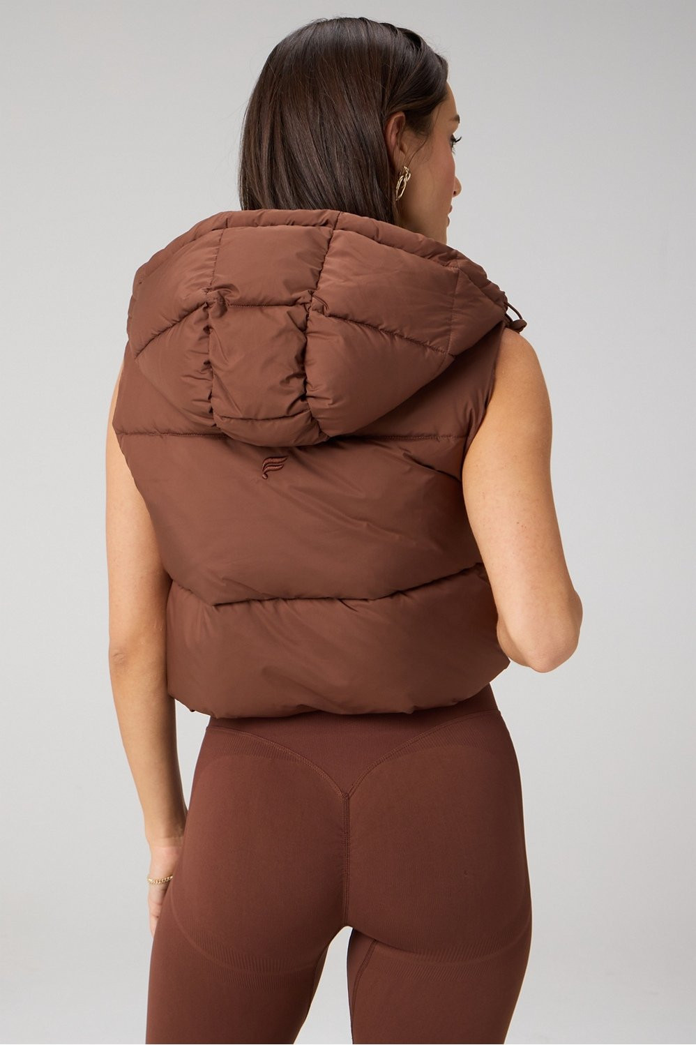 Essential Cropped Hooded Puffer Vest | Fabletics