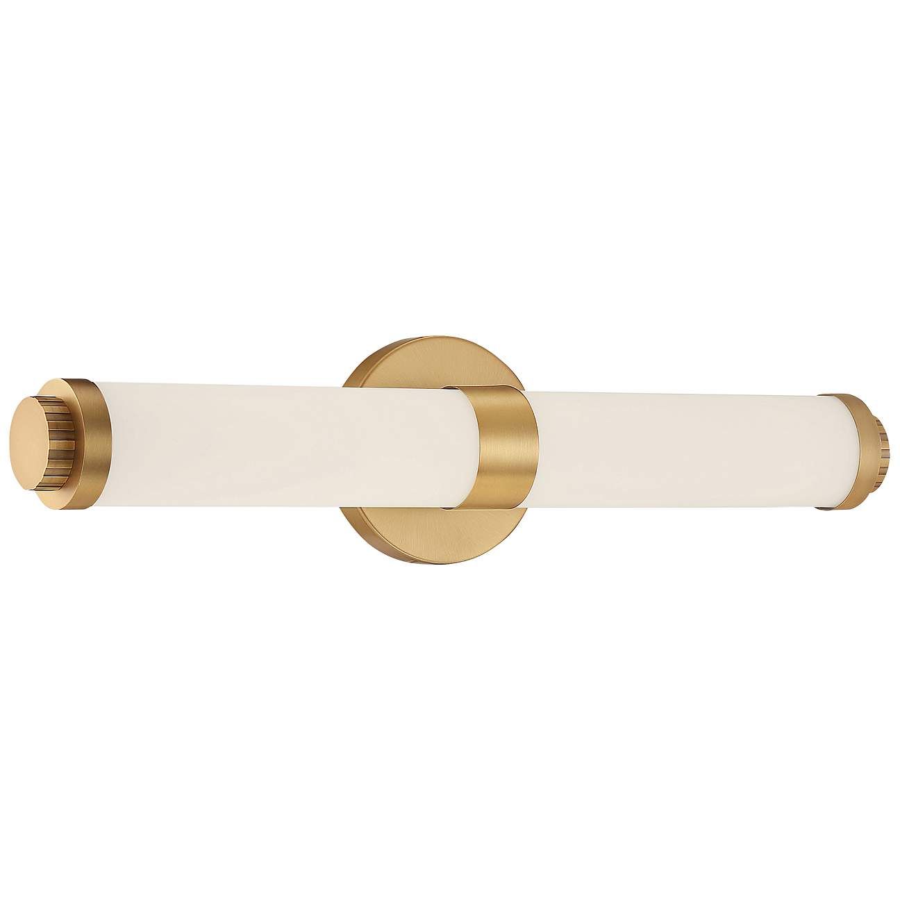 Aqua 19 1/4" Wide Brushed Gold Metal Bar LED Bath Light | Lamps Plus