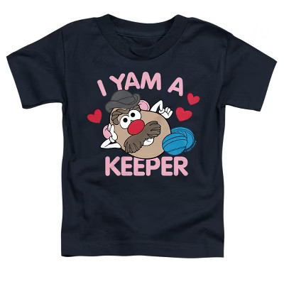 Toddler Boys' Potato Head Valentine's Day Yam A Keeper T-Shirt, Navy, 3T | Target