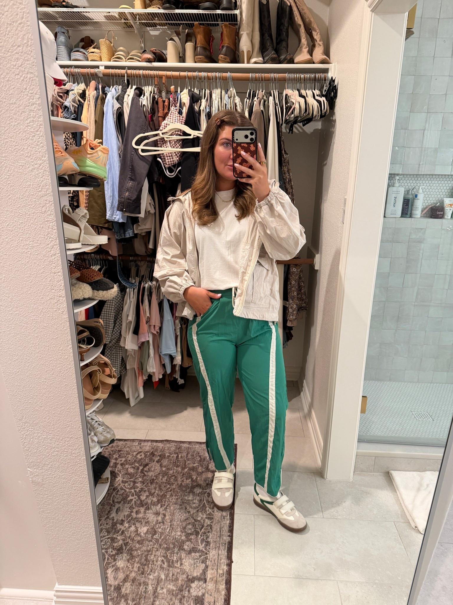 Travel airport ootd! Love these track pants- in a medium! 

#LTKmomlife #LTKTravel