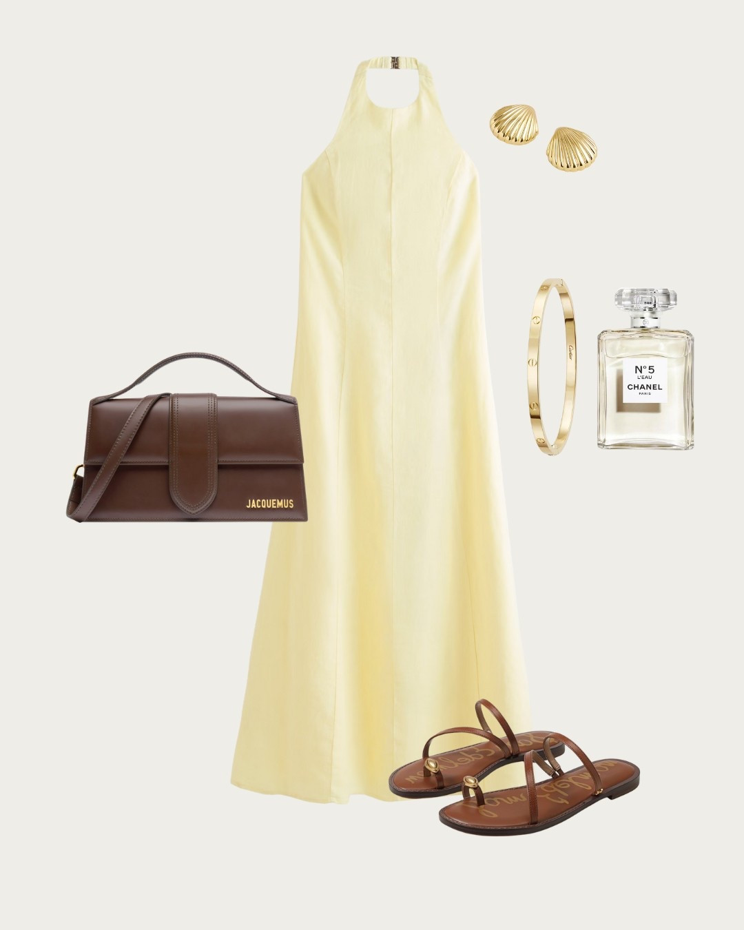 Soft Yellow Summer Elegance
A breezy yellow halter dress with chocolate leather accents and gold seashell earrings — ideal for sunset dinners.

#LTKStyleTip #LTKFestival #LTKSeasonal