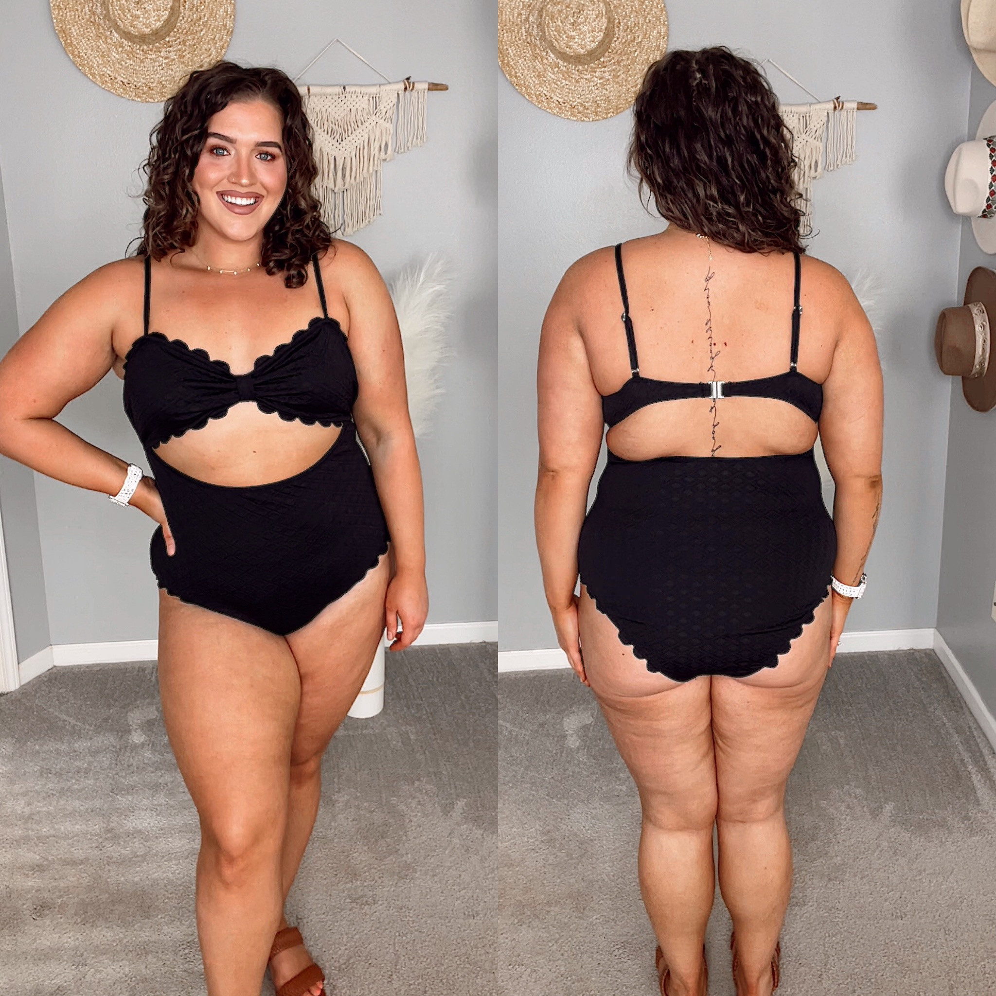 Midsize Cupshe black swimsuit from Amazon under $35 🖤☀️🌊 
Size: XL
#midsizeoutfits #swimsuits #onepieceswimsuit #swimwear #vacationoutfits #resortwear #amazonfashion #sandals #affordablefashion #styleinspo #beachwear #vacationlooks #curvyswim 

#LTKcurves #LTKswim #LTKSeasonal
