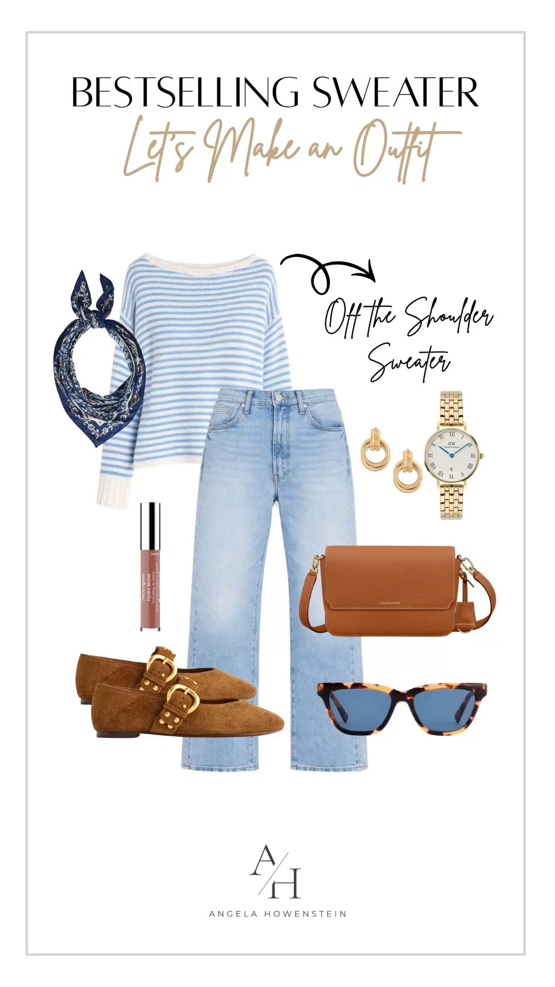 Striped Sweater Outfit with Light Wash Jeans.

#LTKootd #LTKOver40