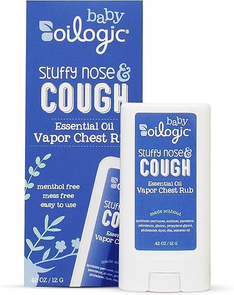 Oilogic Stuffy Nose & Cough Chest Vapor Rub Essential Oil for Babies & Toddlers - Gentle Baby Ess... | Amazon (US)