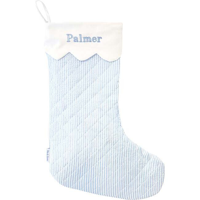 Bits & Bows | Quilted Christmas Stocking, Blue | Maisonette | Maisonette