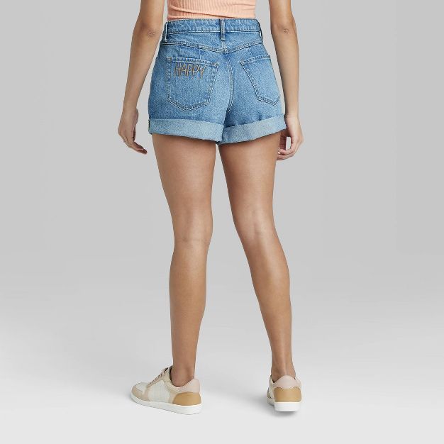 Women's Super-High Rise Curvy Rolled Cuff Mom Jean Shorts - Wild Fable™ | Target