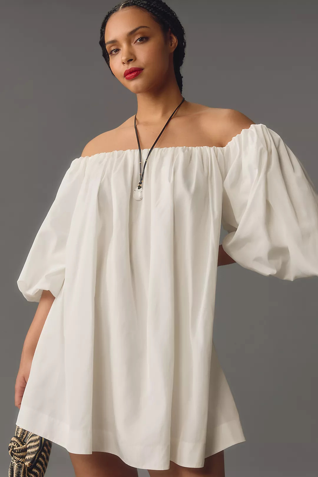 Mare Mare Puff-Sleeve Off-The-Shoulder Mini Dress | Anthropologie (US)