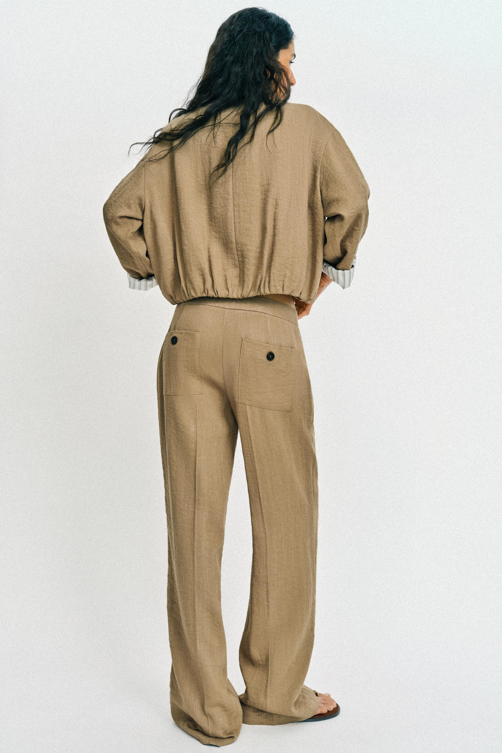 STRAIGHT-LEG TROUSERS WITH FRONT SEAM DETAIL | Zara UK