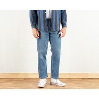 Vintage 90S Jeans Pants Mens Straight Faded 1990S Medium Wash Men Denim Jeans Trousers Gift Idea Clo | Etsy (US)