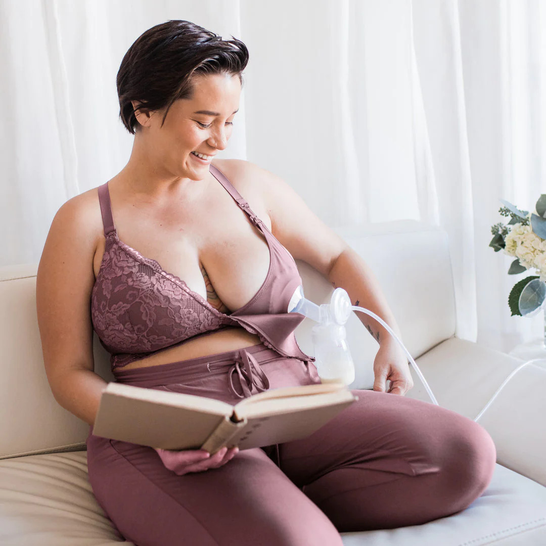 Lace Minimalist Hands-Free Pumping & Nursing Bra | Kindred Bravely