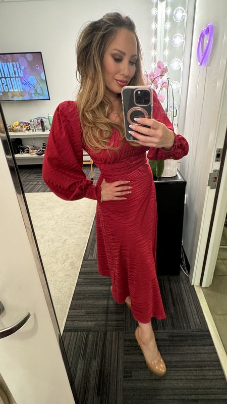 Who said you can only wear red on Valentine’s Day?! This Ronny Kobo dress is not only easy on the eyes but is actually
comfortable and the fabric feels so soft against my skin. Love this cut on my curvy body - 5’4 by the way and no alterations needed! Love it when that happens ♥️😍

#LTKstyletip #LTKSeasonal #LTKworkwear