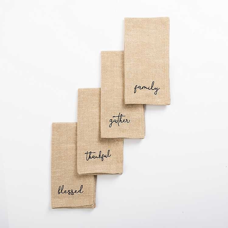 New! Neutral Blessed Cotton Napkins, Set of 4 | Kirkland's Home