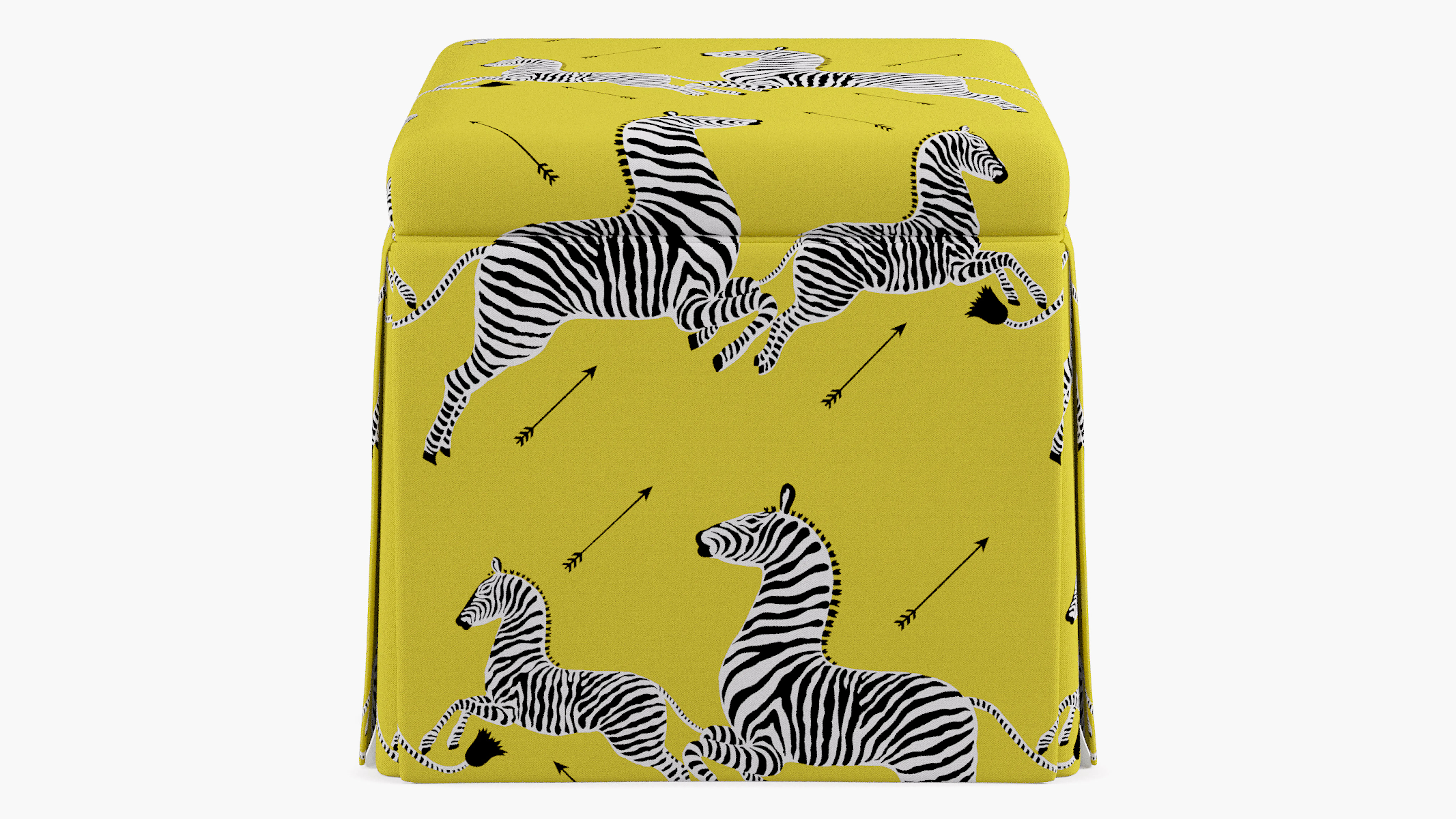 Skirted Storage Ottoman | The Inside