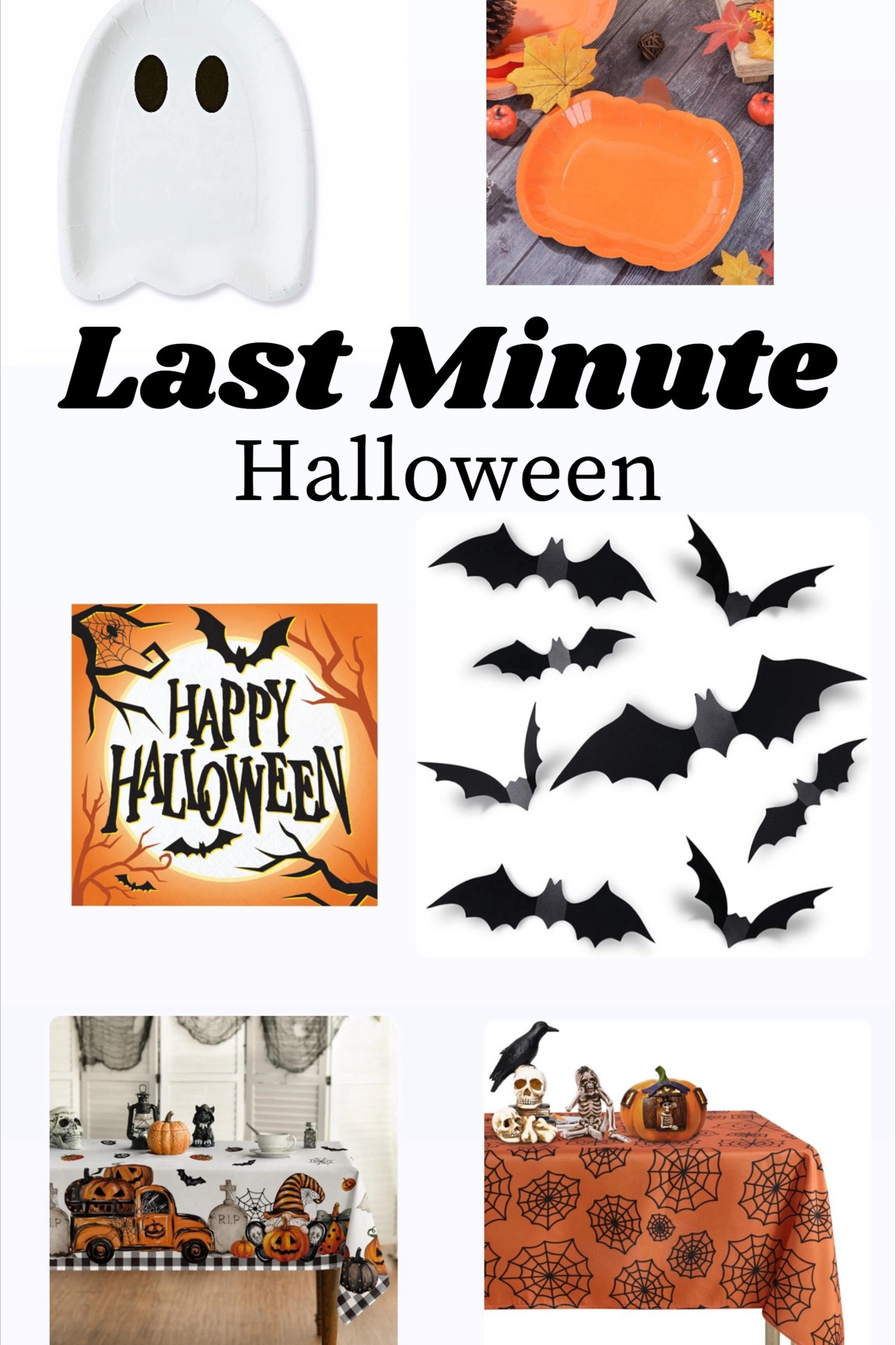 I rounded up a last minute Halloween party goods for busy moms in a crunch! 

It has been a yearly tradition of mine to host Halloween for my family and neighbor friends. I love turning my garage into a spooky hangout filled with finger foods, haunting decor, and party music. I can’t wait to use my pumpkin plates and decorative napkins. 

I hope you find this round up helpful! 

#LTKHalloween #LTKParties #LTKSeasonal