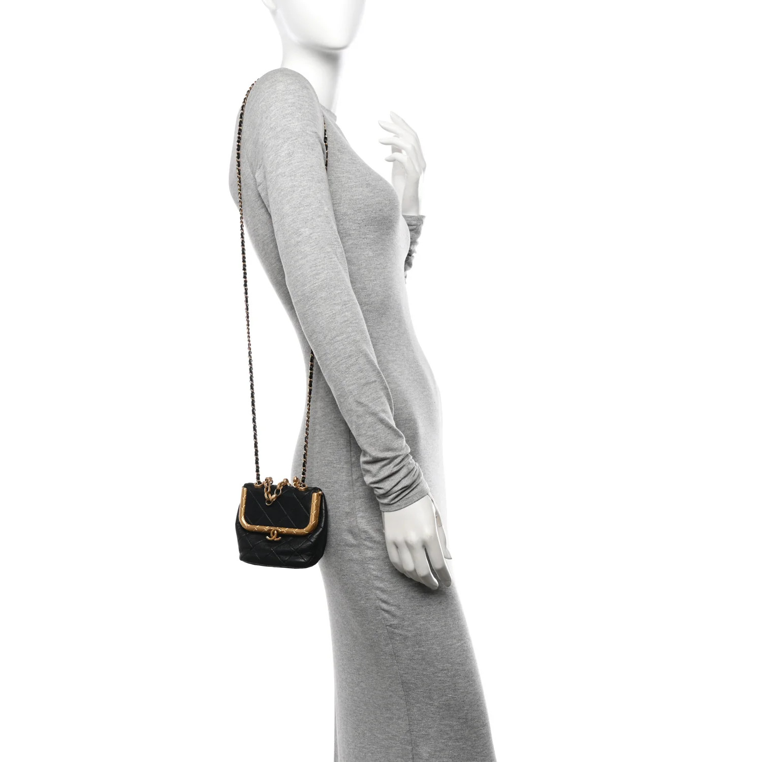 Lambskin Quilted Micro My Crush Bag Black | FASHIONPHILE (US)