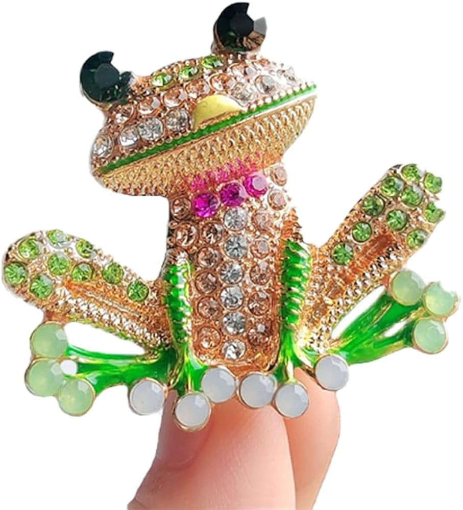 Amazon.com: Brooches and Pins for Women, Frog Brooches, Handcraft Alloy Frog Pin, Intricate Craft... | Amazon (US)