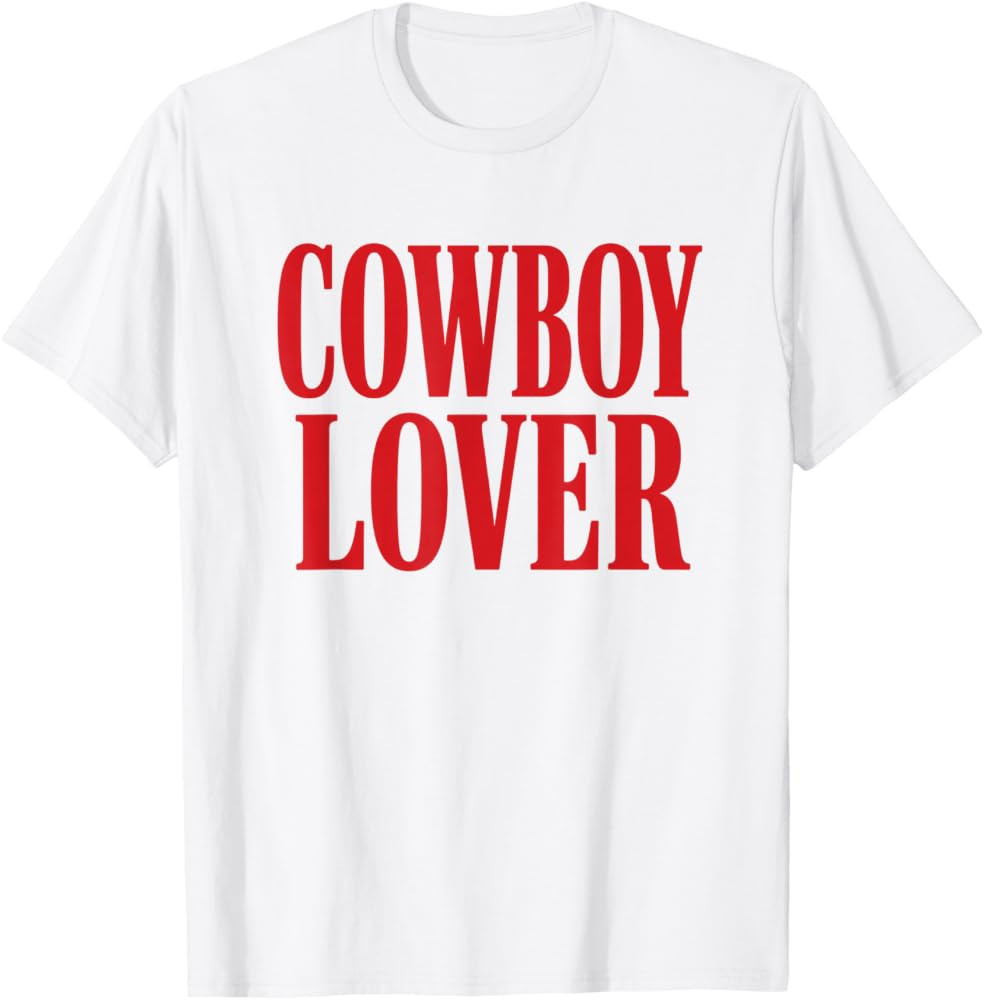 Cowboy Lover Quote Western Style Cowgirl Girls Women T-Shirt | Amazon (US)