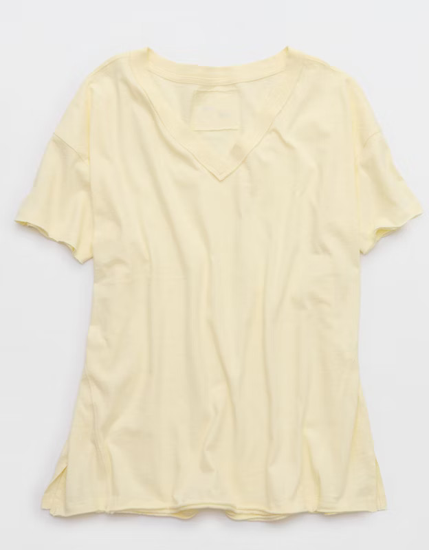 Aerie Short Sleeve V Neck Boyfriend T-Shirt | Aerie