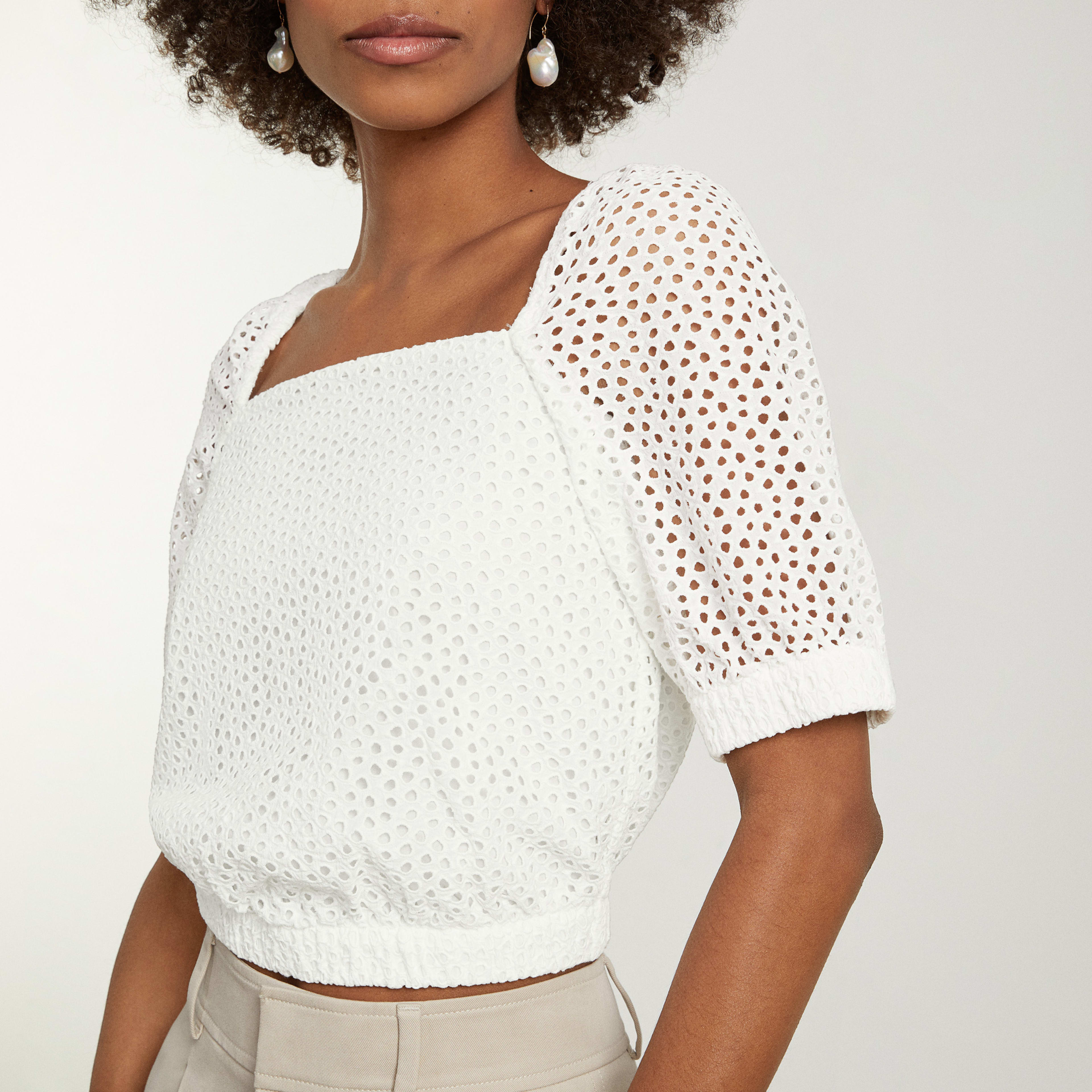 The Eyelet Puff Sleeve Top | Everlane