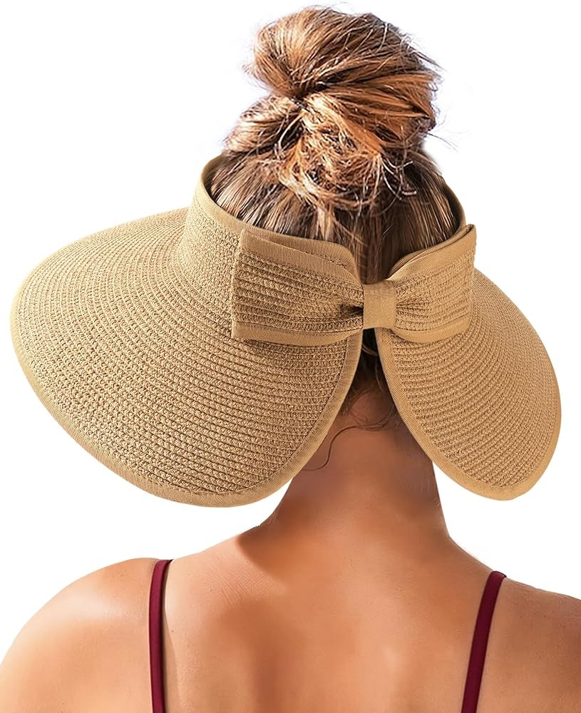 FURTALK Sun Visor Hats for Women Beach Hat Ponytail Summer UPF 80+ Beach Vacation Essentials Pack... | Amazon (US)